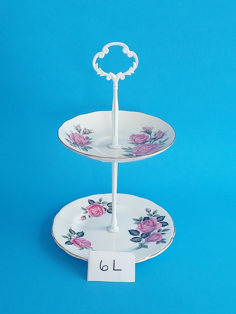 Vintage Mismatched Tiered Tray Gainsborough Harrowby Bone China